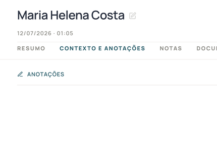 A consulta aberta no computador, com as anotações do médico